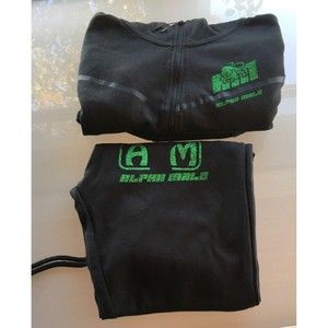 CG Men s Black Hooded Jogging suit 2 pc Alpha Male Size XL